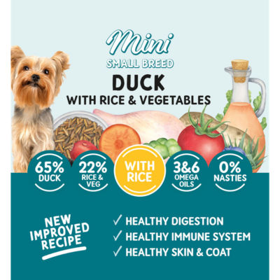 Naturo mini breed duck dog food 150g, imported from the UK