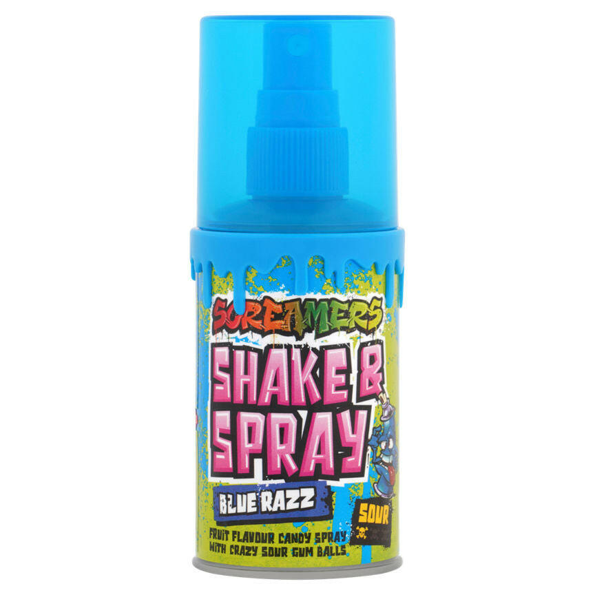 Zed Candy Screamers Shake N Spray Sour Blue Razz GOODS ASDA