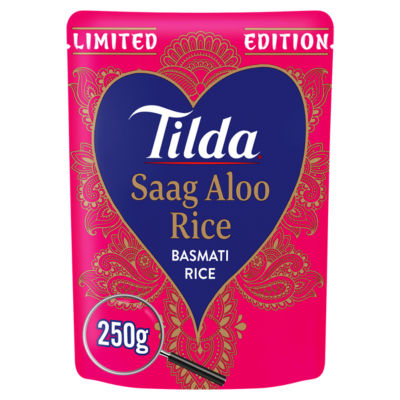 Tilda Saag Aloo Microwave Rice 250g
