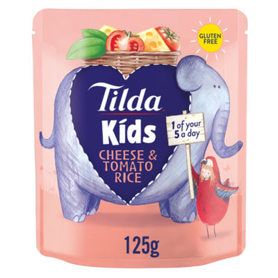 Tilda kids cheese & tomato rice pouch 125g (British brand)