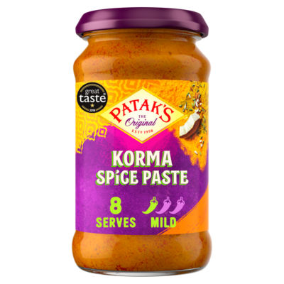 Patak's korma curry spice paste 290g, imported from the UK