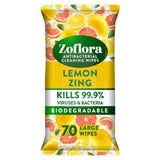Zoflora 70 Lemon Zing Antibacterial Multi-Surface Cleaning Wipes