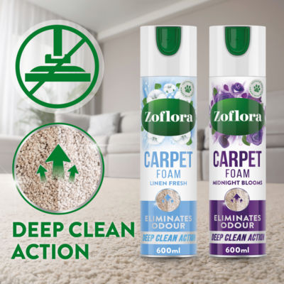 Zoflora Carpet Fresh Foam Linen Fresh 600ml (British brand)