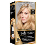 L'Oreal Preference 8.0 Light Blonde Permanent Hair Colour Kit
