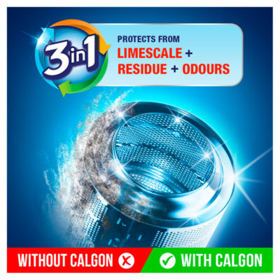 Calgon washing machine descaler tablets for limescale prevention, 15 pack - British product