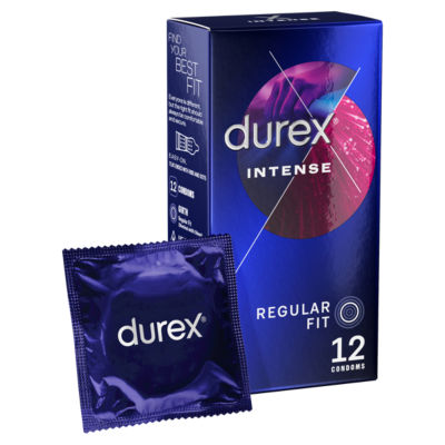 Durex Regular Fit Intense Condoms 12 Pack