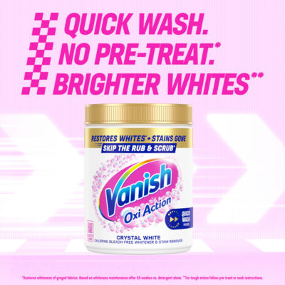 Vanish Crystal White stain remover powder 850g (British brand)