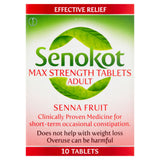 Senokot Max Strength Adult Senna Fruit Constipation Relief Tablets 10 Tablets