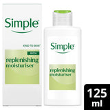 Simple Replenishing Rich facial moisturiser 125 ml (British brand)