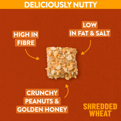Nestle Shredded Wheat Bitesize Honey Nut cereal 500g, imported from the UK