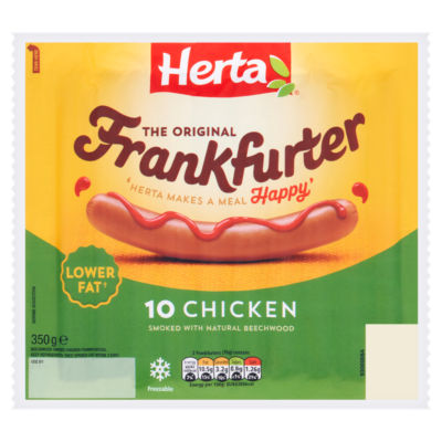 Herta Chicken Frankfurters 350g, UK version