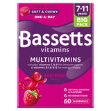 Bassetts Kids Multivitamin Gummies Raspberry Flavour for 7-11 Years 60 Gummies