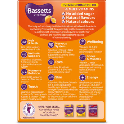 Bassetts multivitamin gummies orange passion fruit 30 units - British product