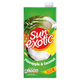 Sun Exotic Pineapple & Coconut juice drink 1 litre (British brand)