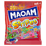 Maoam Stripes fruit and cola flavour chewy sweets 140g, imported from the UK