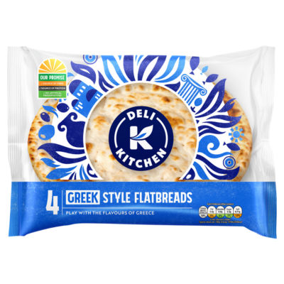 Deli Kitchen Greek Style Flatbreads 4 pack 320g - British product