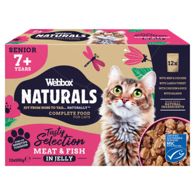 Webbox senior cat meat jelly 8 x 100g (British brand)