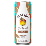 Malibu Coconut and Cola Pre-Mixed Sparkling Rum Drink Can 250ml