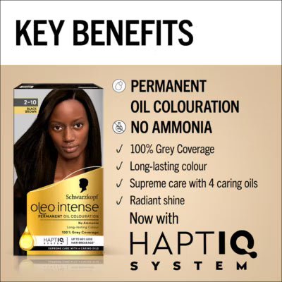 Schwarzkopf Oleo Intense Black Brown Permanent Hair Colour (British brand)
