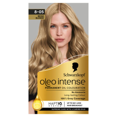 Schwarzkopf permanent hair colour Beige Blonde 8-05 (British brand)