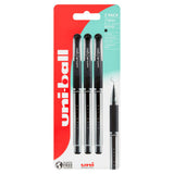 uni-ball Signo Gel Grip Black Gel Rollerball Pen 0.7mm 3-Pack