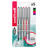 uni-ball Eye 5 B/G/R/P/V rollerball pens 0.7mm (British brand)