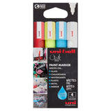 Uni-ball Chalk Marker Pens 4 Pack Assorted (British brand)