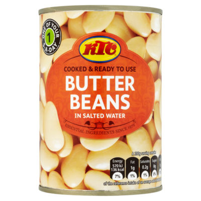 KTC butter beans salted water 400g - British product