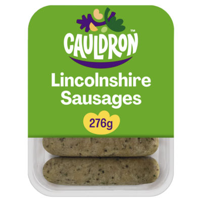 Cauldron Lincolnshire Sausages herb flavoured vegetarian 276g - British product