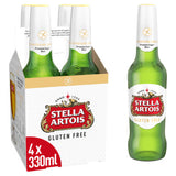 Stella Artois gluten-free lager beer 4x330ml bottles (British brand)