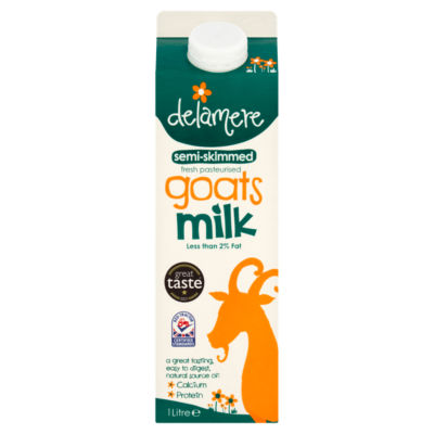 Delamere semi skimmed fresh goats milk 1 litre - British product
