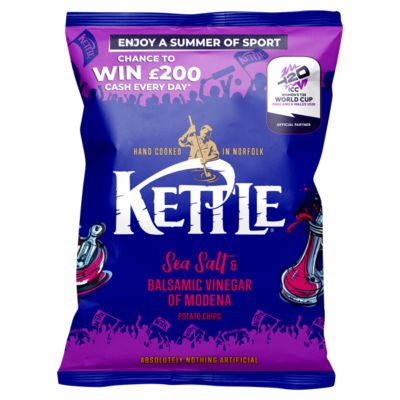 Kettle sea salt balsamic vinegar potato chips 130g, UK version