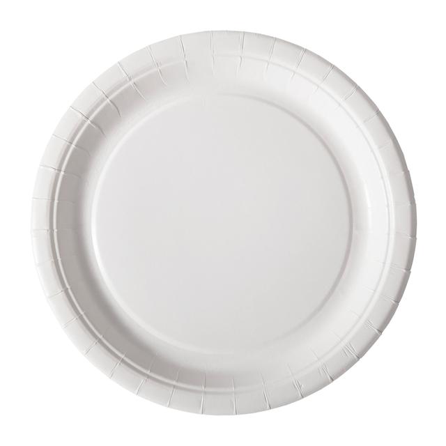 White 22cm Recyclable Paper Plates 50 per pack GOODS M&S