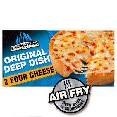 Chicago Town deep dish four cheese mini pizzas 2 x 148g - British product