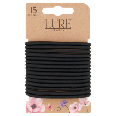 Lure Beauty 15 wide snagfree hair bands black, UK version