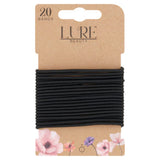 Lure Beauty 20 Thin Snagfree Hair Bands Black