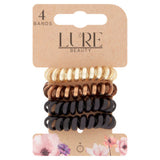 Lure Beauty Brown Hair Bands 4 Pack