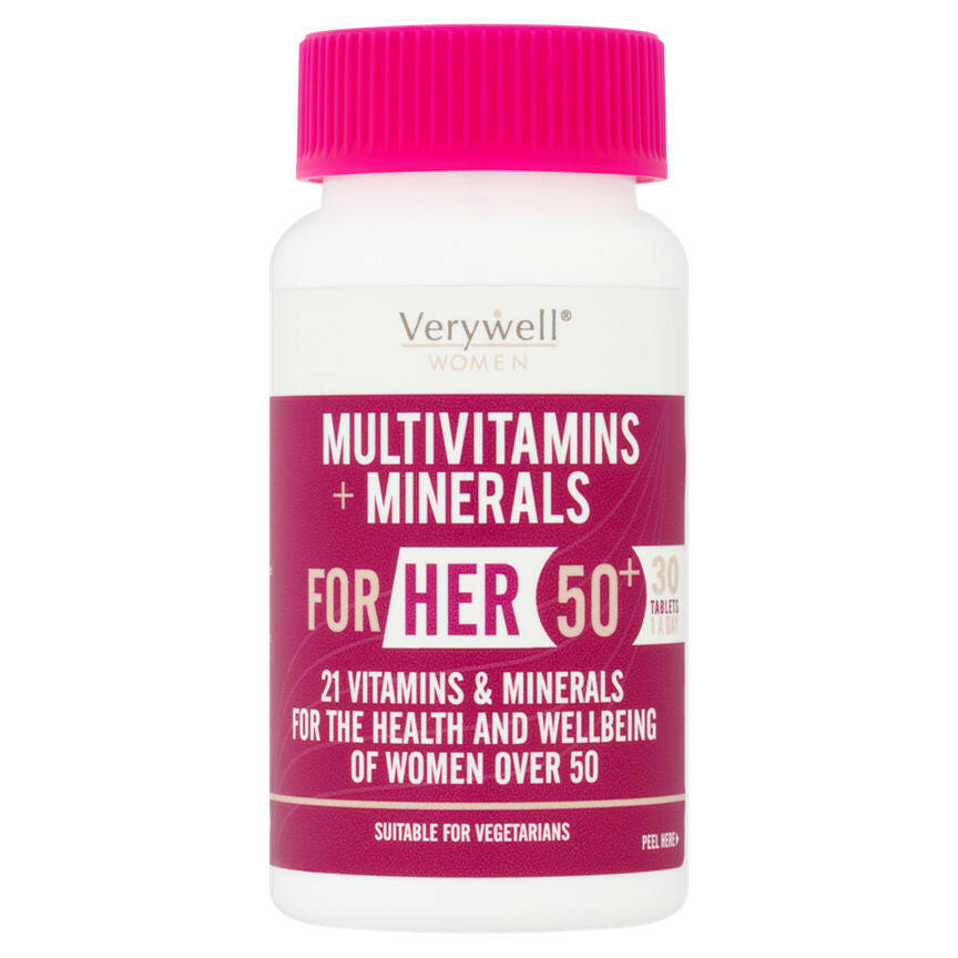 Verywell Women Multivitamins + Minerals for Her 50+ 1 A Day 30 Tablets GOODS ASDA
