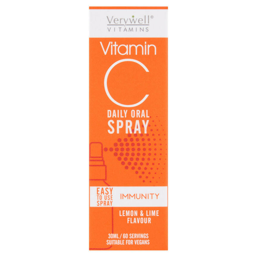 Verywell Vitamin C Daily Oral Spray Lemon & Lime Flavour 30ml GOODS ASDA