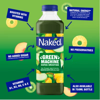 Naked Green Machine smoothie 750ml, imported from the UK