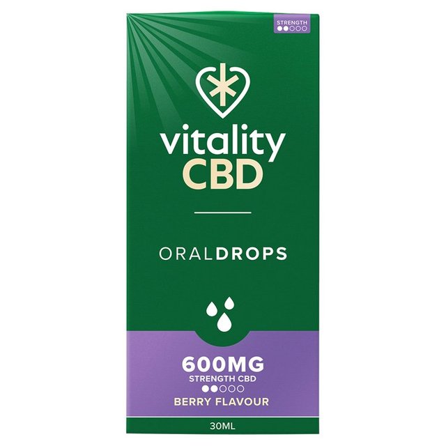 Vitality CBD Berry Oral Drops 600mg 30ml GOODS M&S