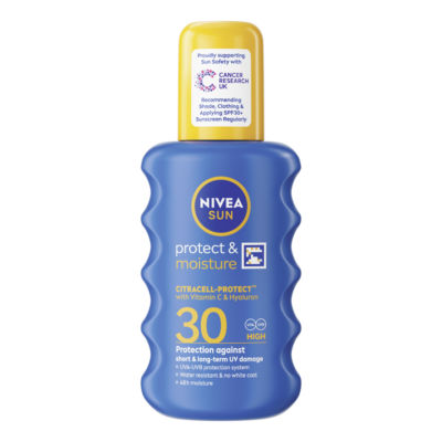 Nivea sunscreen spray SPF 30 200ML, imported from the UK