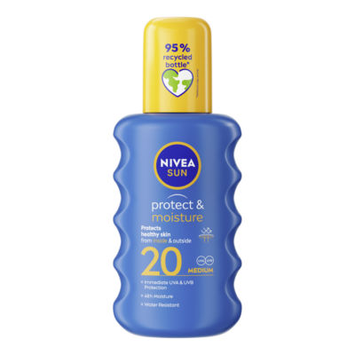 Nivea sunscreen spray SPF 20 200ML, imported from the UK