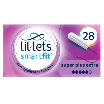 Lil-Lets Non-Applicator Tampons Super Plus Extra 28 pack, UK version