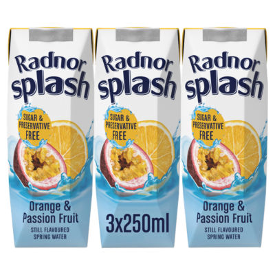 Radnor Orange & Passion Fruit Still Flavoured Spring Water 3 x 250ml