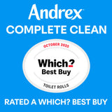 Andrex Complete Clean toilet tissue 24 rolls - British product