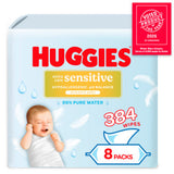 Huggies Sensitive Baby Wipes 8 packs of 48, UK version