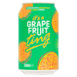 Ting Carbonated Grapefruit Juice Drink 330ml, imported from the UK