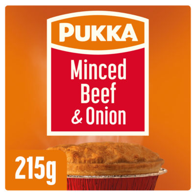 Pukka Minced Beef and Onion Pie 215g, imported from the UK