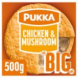 Pukka Big One Chicken Mushroom pie, imported from the UK